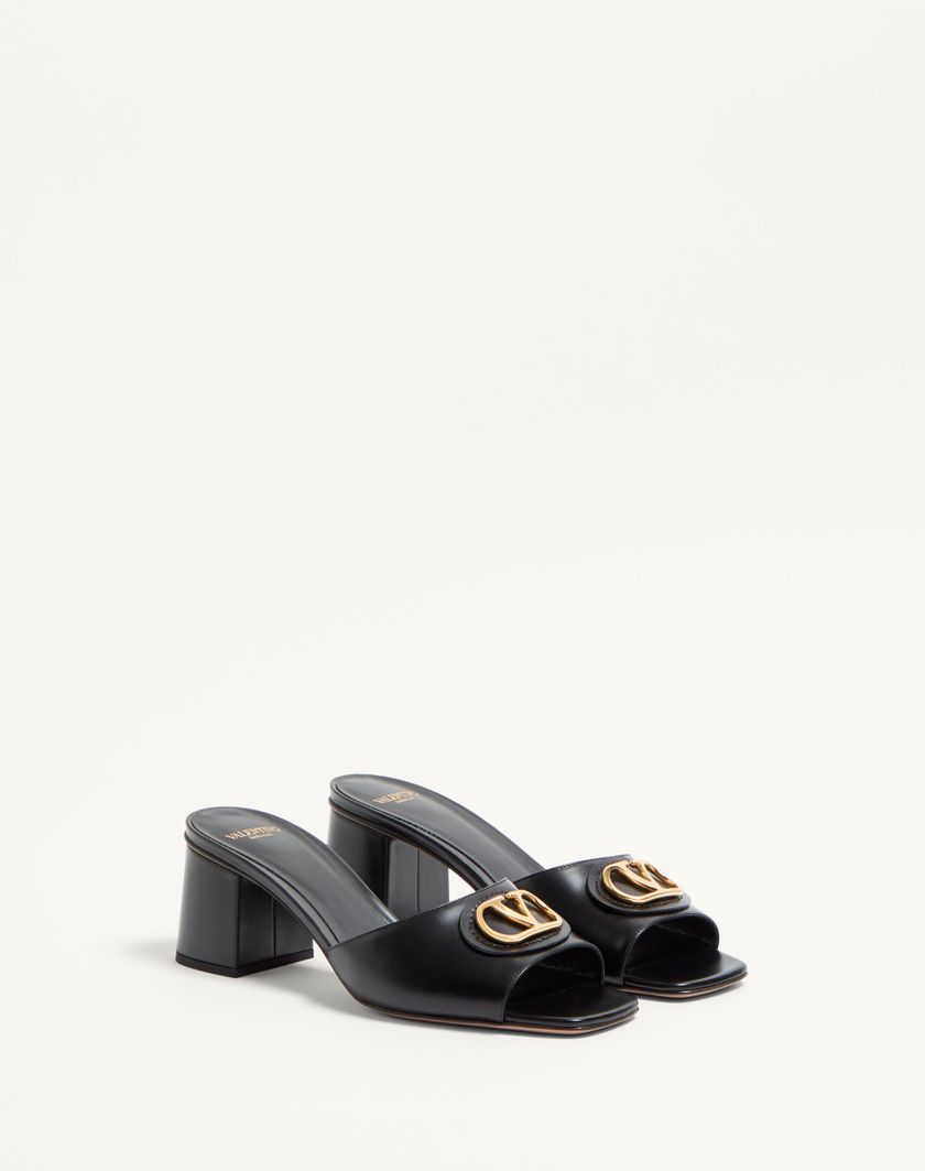 VLOGO SIGNATURE SLIDE SANDAL IN CALFSKIN 60MM - Image 1
